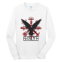 Retro Viking Symbol Nordic Raven Celtic Symbol North Tall Long Sleeve T-Shirt