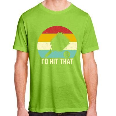 Retros Vintage Sunset Paddle ID Hit That Pickleball Player Gift Adult ChromaSoft Performance T-Shirt