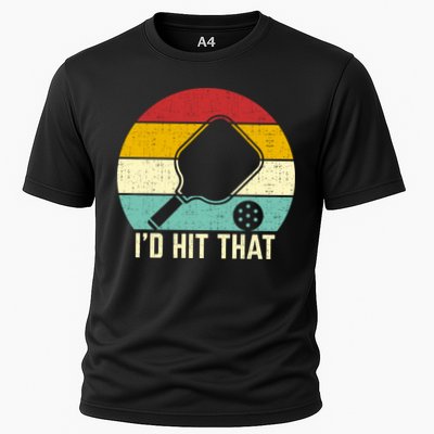 Retros Vintage Sunset Paddle ID Hit That Pickleball Player Gift Performance Shirt