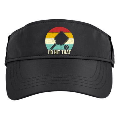 Retros Vintage Sunset Paddle ID Hit That Pickleball Player Gift Adult Drive Performance Visor