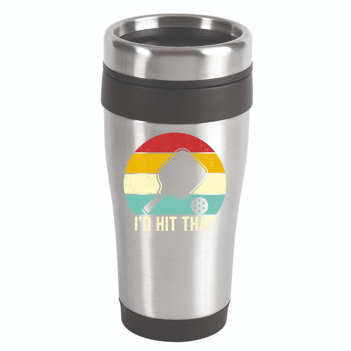 Retros Vintage Sunset Paddle ID Hit That Pickleball Player Gift 16oz Travel Tumbler