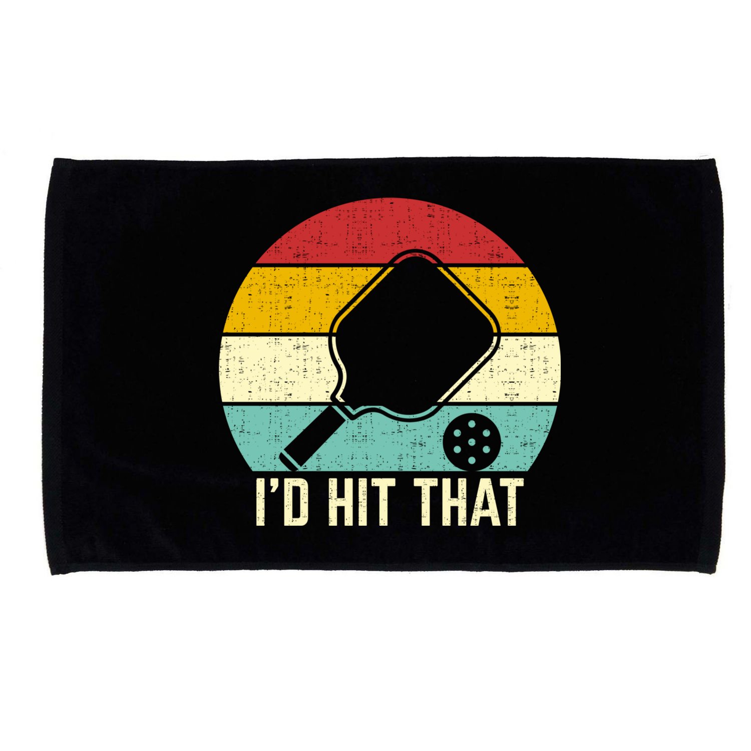 Retros Vintage Sunset Paddle ID Hit That Pickleball Player Gift Microfiber Hand Towel