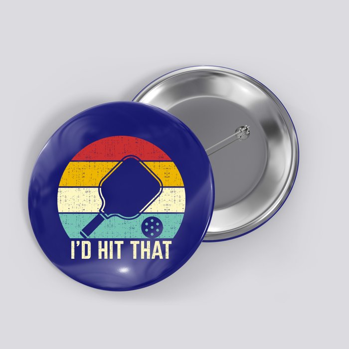 Retros Vintage Sunset Paddle ID Hit That Pickleball Player Gift Button