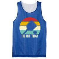 Retros Vintage Sunset Paddle ID Hit That Pickleball Player Gift Mesh Reversible Basketball Jersey Tank