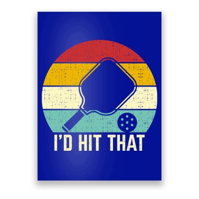 Retros Vintage Sunset Paddle ID Hit That Pickleball Player Gift Poster