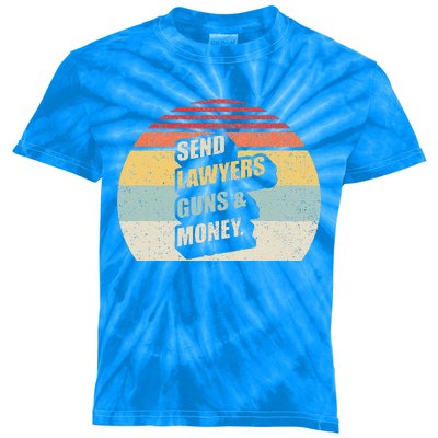 Retro Vintage Send Lawyers Guns And Money Kids Tie-Dye T-Shirt