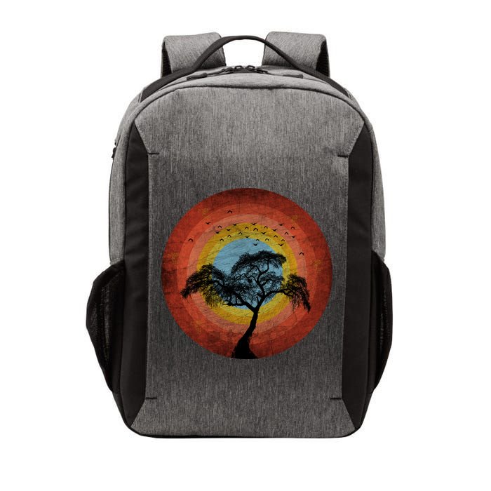 Retro Vintage Scary Wilderness Distressed Vector Backpack