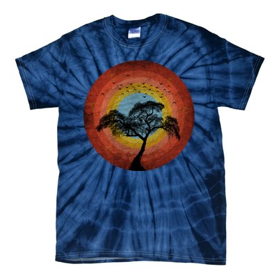 Retro Vintage Scary Wilderness Distressed Tie-Dye T-Shirt