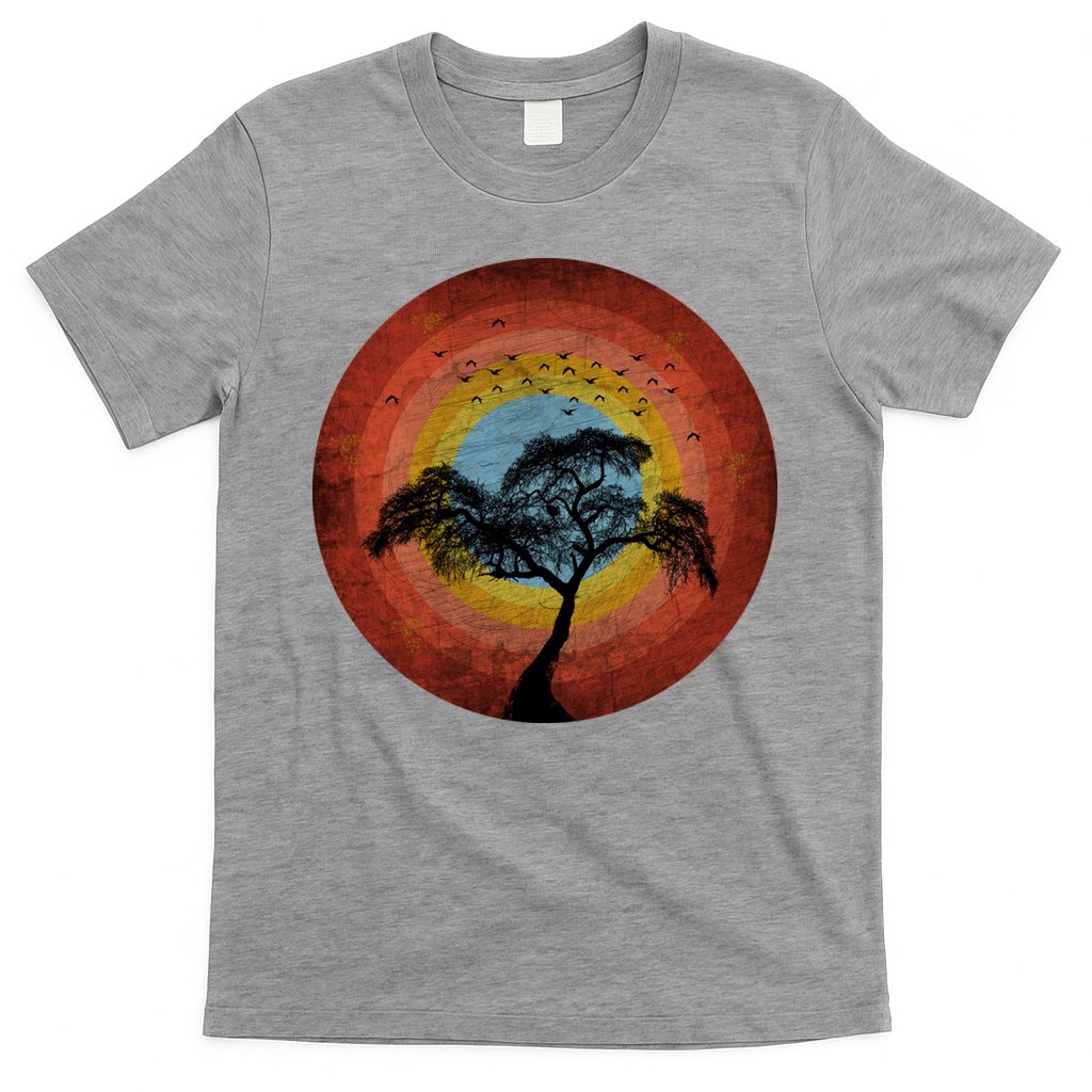 Retro Vintage Scary Wilderness Distressed T-Shirt