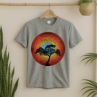 Retro Vintage Scary Wilderness Distressed T-Shirt