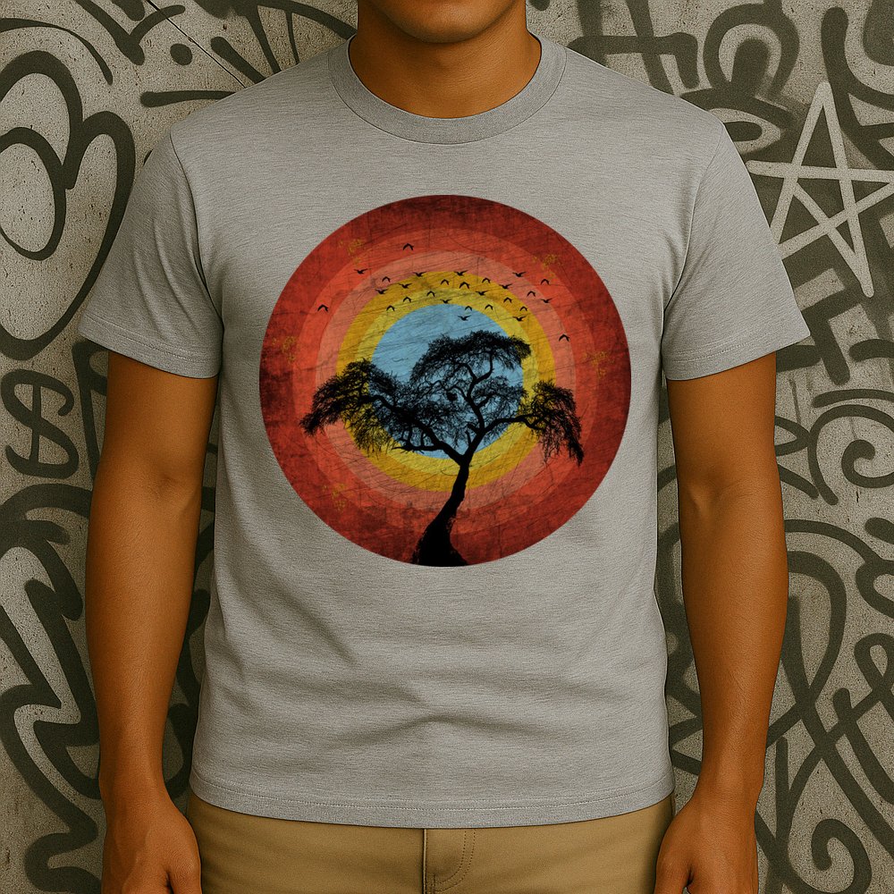 Retro Vintage Scary Wilderness Distressed T-Shirt