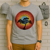 Retro Vintage Scary Wilderness Distressed T-Shirt