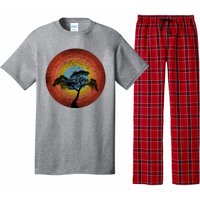 Retro Vintage Scary Wilderness Distressed Pajama Set