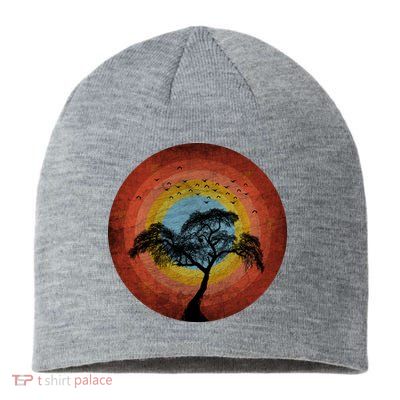 Retro Vintage Scary Wilderness Distressed Sustainable Beanie