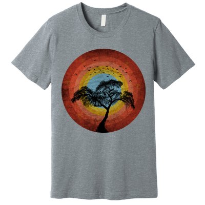 Retro Vintage Scary Wilderness Distressed Premium T-Shirt