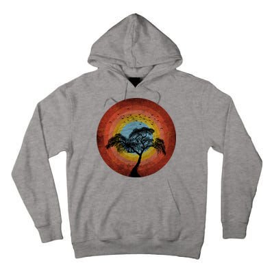 Retro Vintage Scary Wilderness Distressed Tall Hoodie