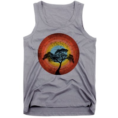 Retro Vintage Scary Wilderness Distressed Tank Top