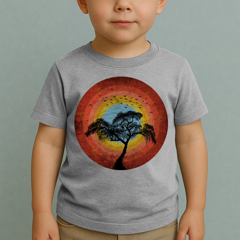 Retro Vintage Scary Wilderness Distressed Toddler T-Shirt
