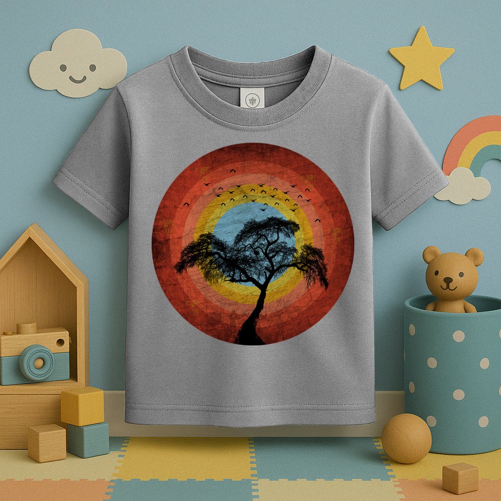 Retro Vintage Scary Wilderness Distressed Toddler T-Shirt