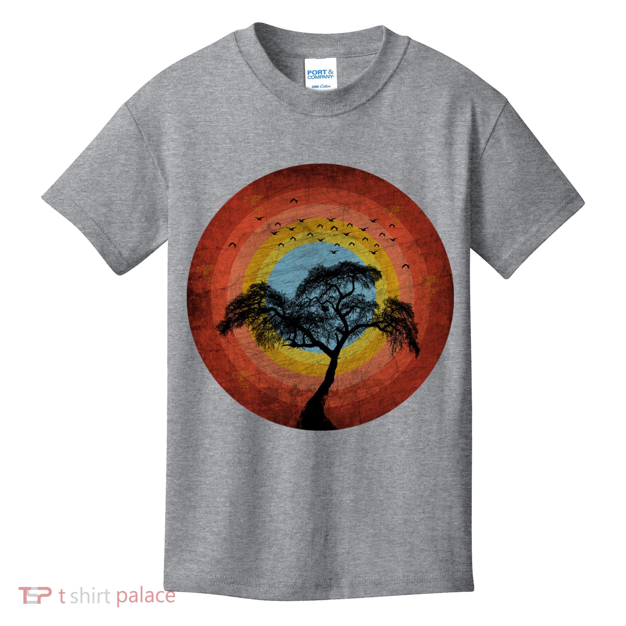 Retro Vintage Scary Wilderness Distressed Kids T-Shirt