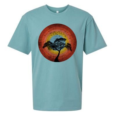 Retro Vintage Scary Wilderness Distressed Sueded Cloud Jersey T-Shirt