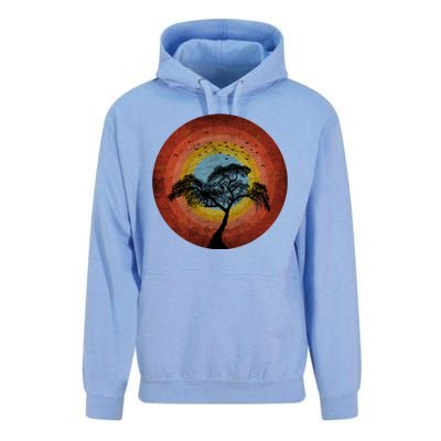 Retro Vintage Scary Wilderness Distressed Unisex Surf Hoodie