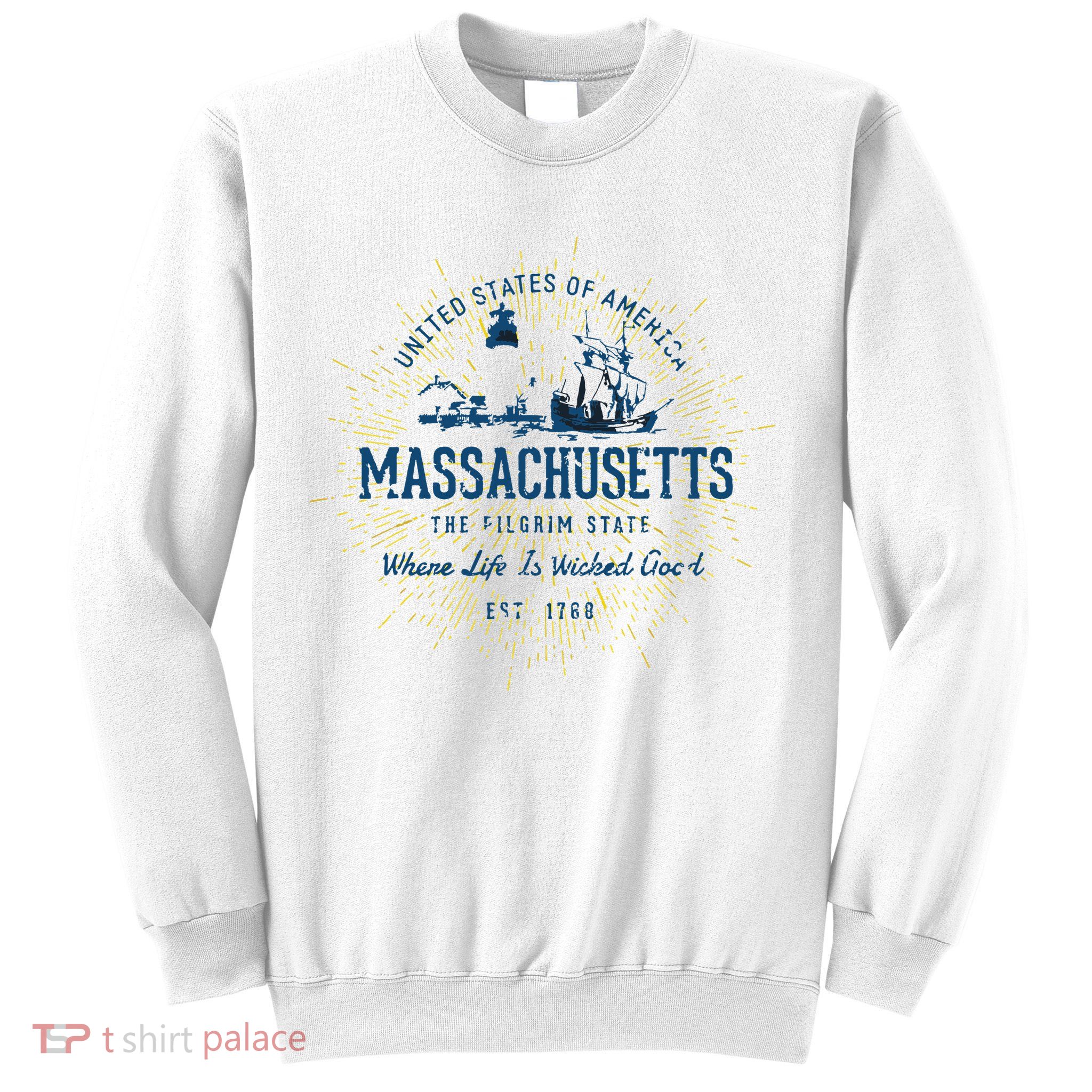 Retro Vintage State Of Massachusetts Sweatshirt