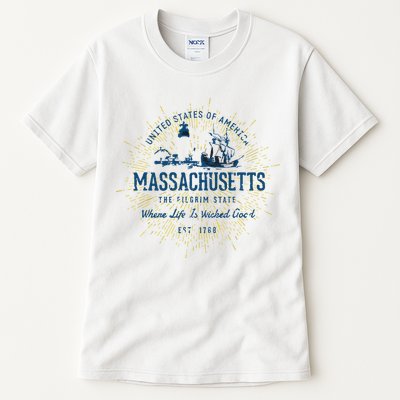 Retro Vintage State Of Massachusetts Tall T-Shirt
