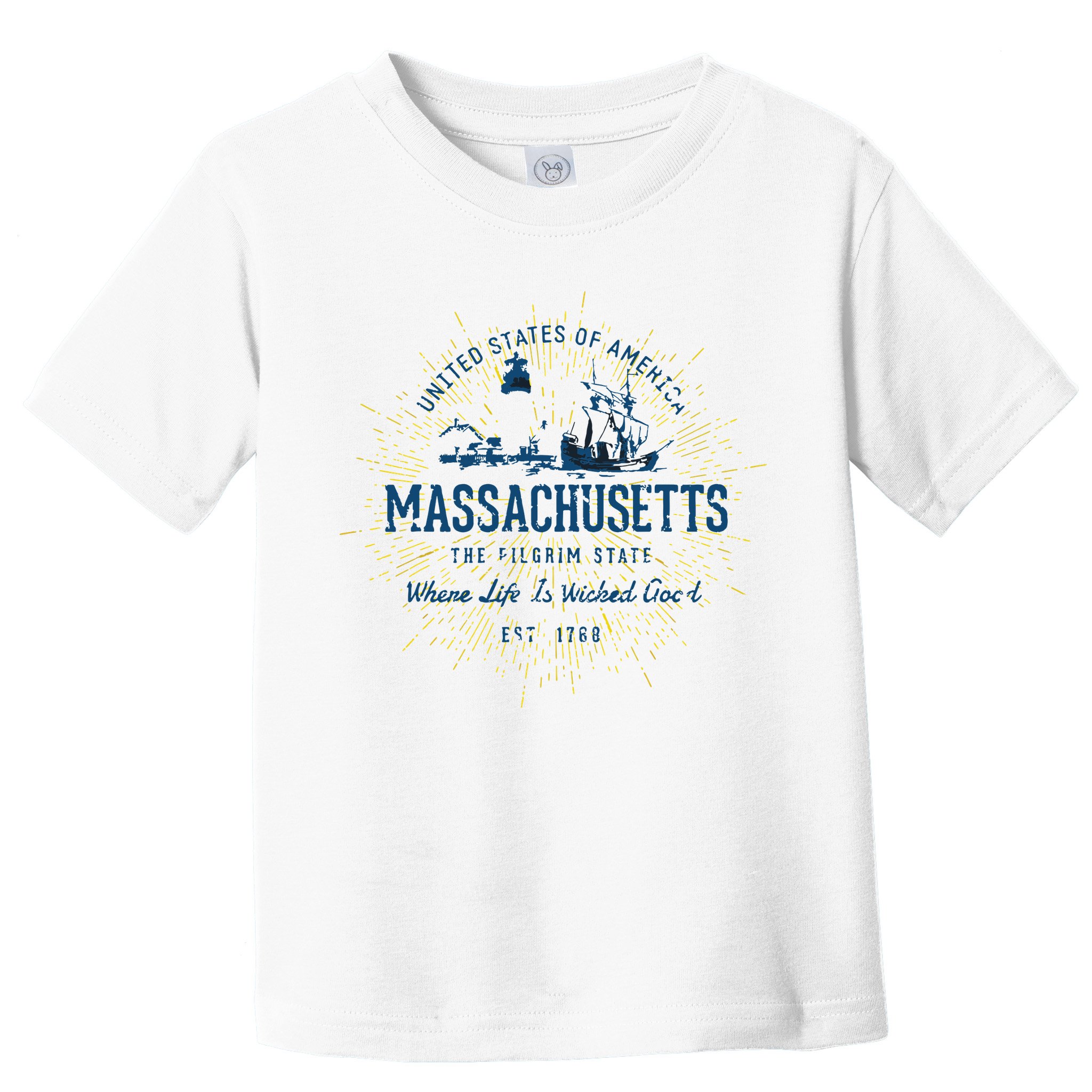 Retro Vintage State Of Massachusetts Toddler T-Shirt