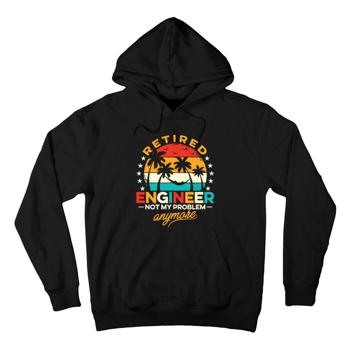 Retro Vintage Style Retired Engineer Not My Problem Anymore Hoodie