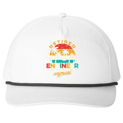 Retro Vintage Style Retired Engineer Not My Problem Anymore Snapback Five-Panel Rope Hat