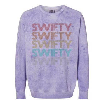 Retro Vintage Swifty Colorblast Crewneck Sweatshirt