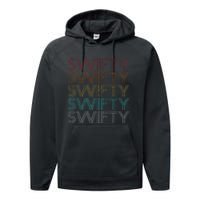 Retro Vintage Swifty Performance Fleece Hoodie