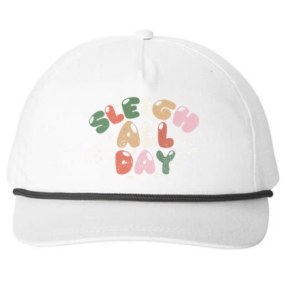 Retro Vintage Sleigh All Day Funny Christmas SantaS Sleigh Gift Snapback Five-Panel Rope Hat