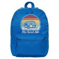 Retro Vintage Shasta Trailer The Good Life Camper Camping Gift 16 in Basic Backpack