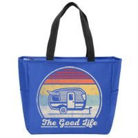 Retro Vintage Shasta Trailer The Good Life Camper Camping Gift Zip Tote Bag