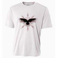 Retro Viking Symbol Nordic Raven Rune Celtic Symbol Cooling Performance Crew T-Shirt