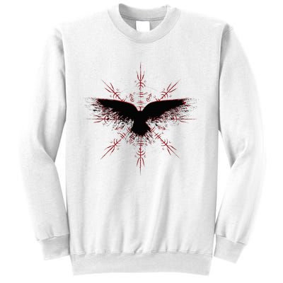 Retro Viking Symbol Nordic Raven Rune Celtic Symbol Sweatshirt