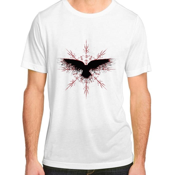 Retro Viking Symbol Nordic Raven Rune Celtic Symbol Adult ChromaSoft Performance T-Shirt