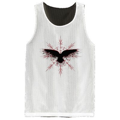 Retro Viking Symbol Nordic Raven Rune Celtic Symbol Mesh Reversible Basketball Jersey Tank