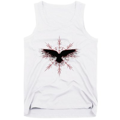 Retro Viking Symbol Nordic Raven Rune Celtic Symbol Tank Top