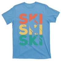 Retro Vintage Skiing Gift For Skiers Gift T-Shirt