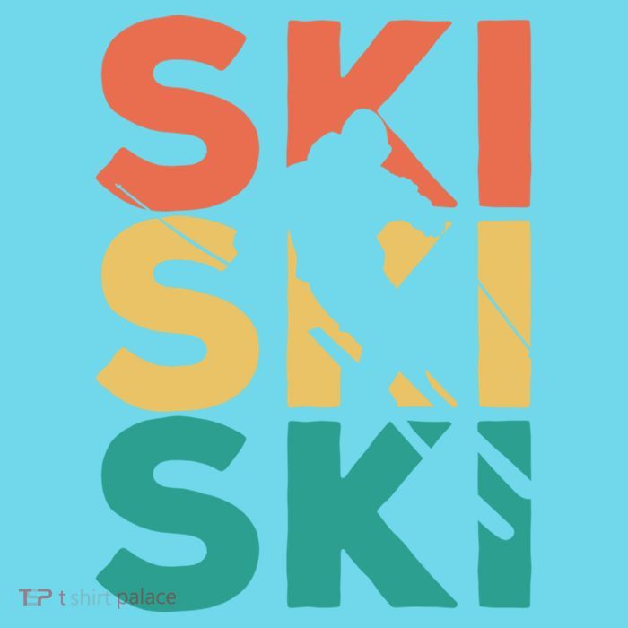 Retro Vintage Skiing Gift For Skiers Gift Women's V-Neck T-Shirt
