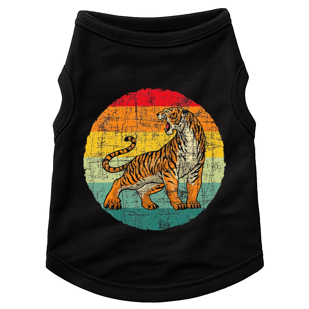 Retro Vintage Tiger Zoologist Zookeeper Zoo Safari Lover Doggie Tank