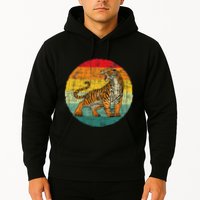 Retro Vintage Tiger Zoologist Zookeeper Zoo Safari Lover Hoodie