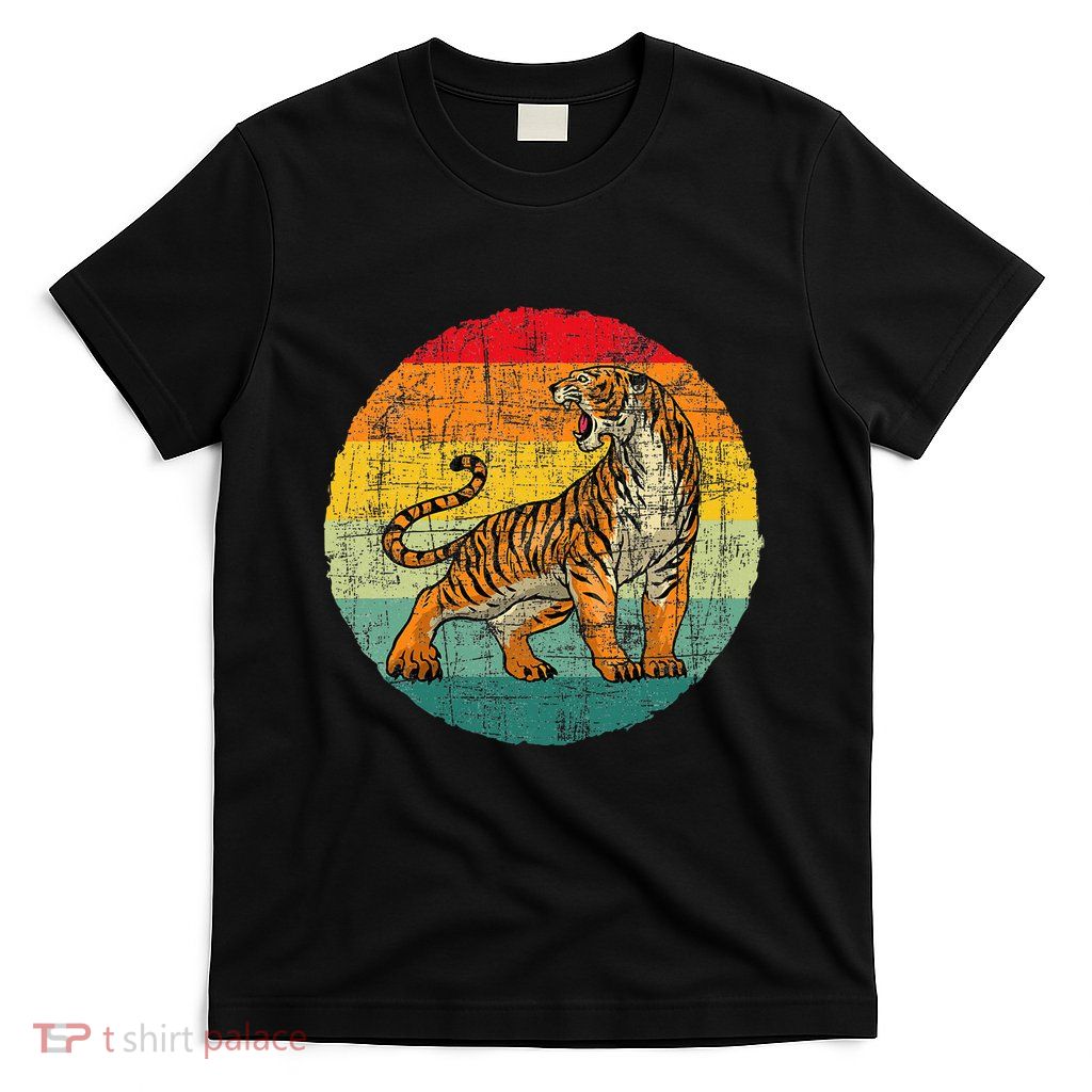 Retro Vintage Tiger Zoologist Zookeeper Zoo Safari Lover T-Shirt