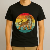 Retro Vintage Tiger Zoologist Zookeeper Zoo Safari Lover T-Shirt