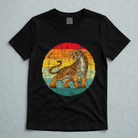 Retro Vintage Tiger Zoologist Zookeeper Zoo Safari Lover T-Shirt
