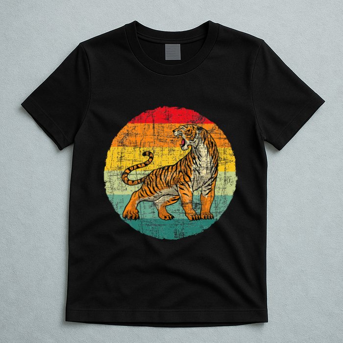 Retro Vintage Tiger Zoologist Zookeeper Zoo Safari Lover T-Shirt