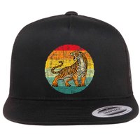 Retro Vintage Tiger Zoologist Zookeeper Zoo Safari Lover Flatbill Hat